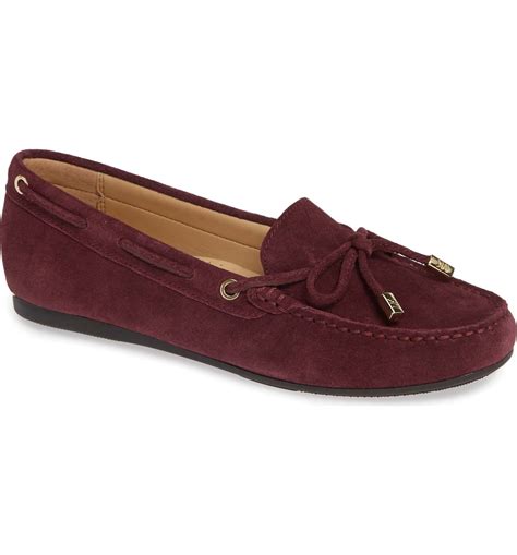 michael kors sutton moccasin oxblood|Michael Kors Sutton Moc Women's Suede Oxblood .